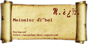 Meiselsz Ábel névjegykártya